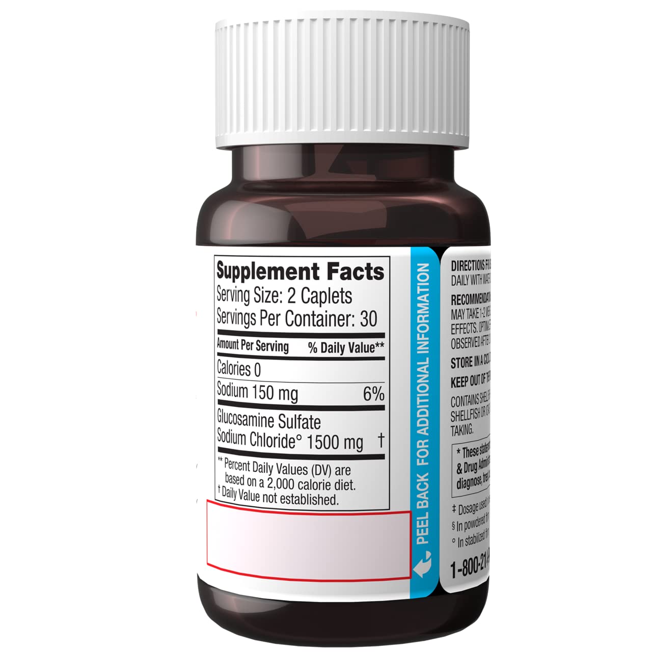 Foto 6 | Suplemento Dona Sulfato De Glucosamina Cristalino 750 Mg 60 Píldoras - Venta Internacional