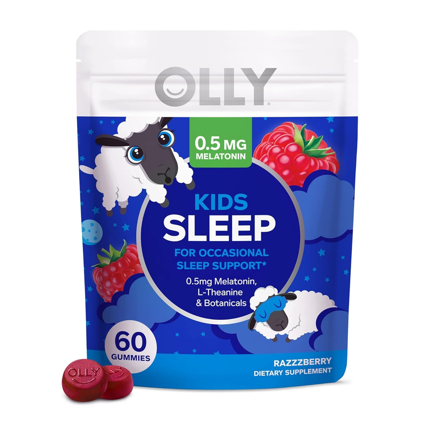 Foto 2 pulgar | Suplemento Olly Kids Sleep Gummy Frambuesa 60 - Venta Internacional