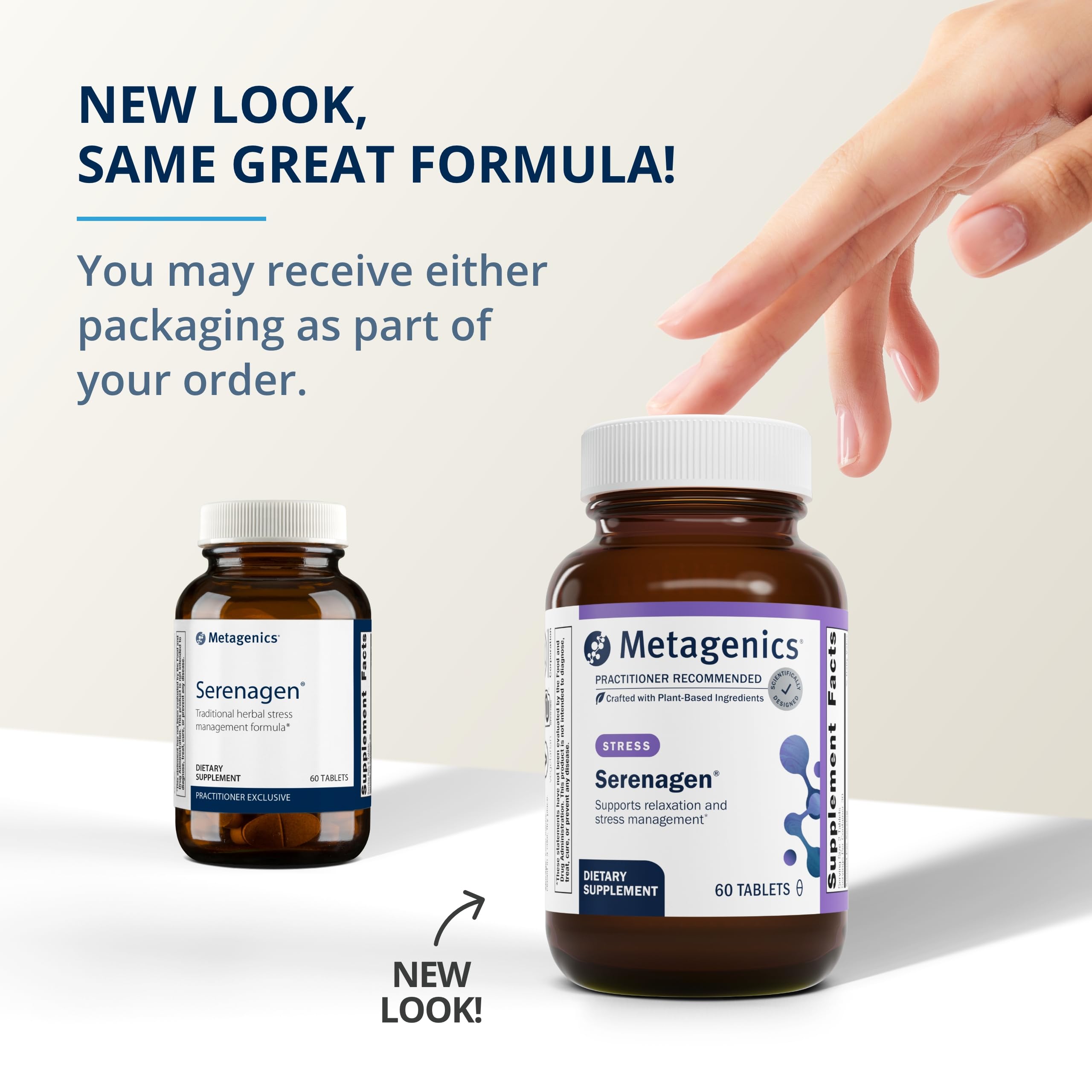 Foto 4 pulgar | Suplemento Metagenics Serenagen Herbal Stress Management 60 Comprimidos - Venta Internacional.
