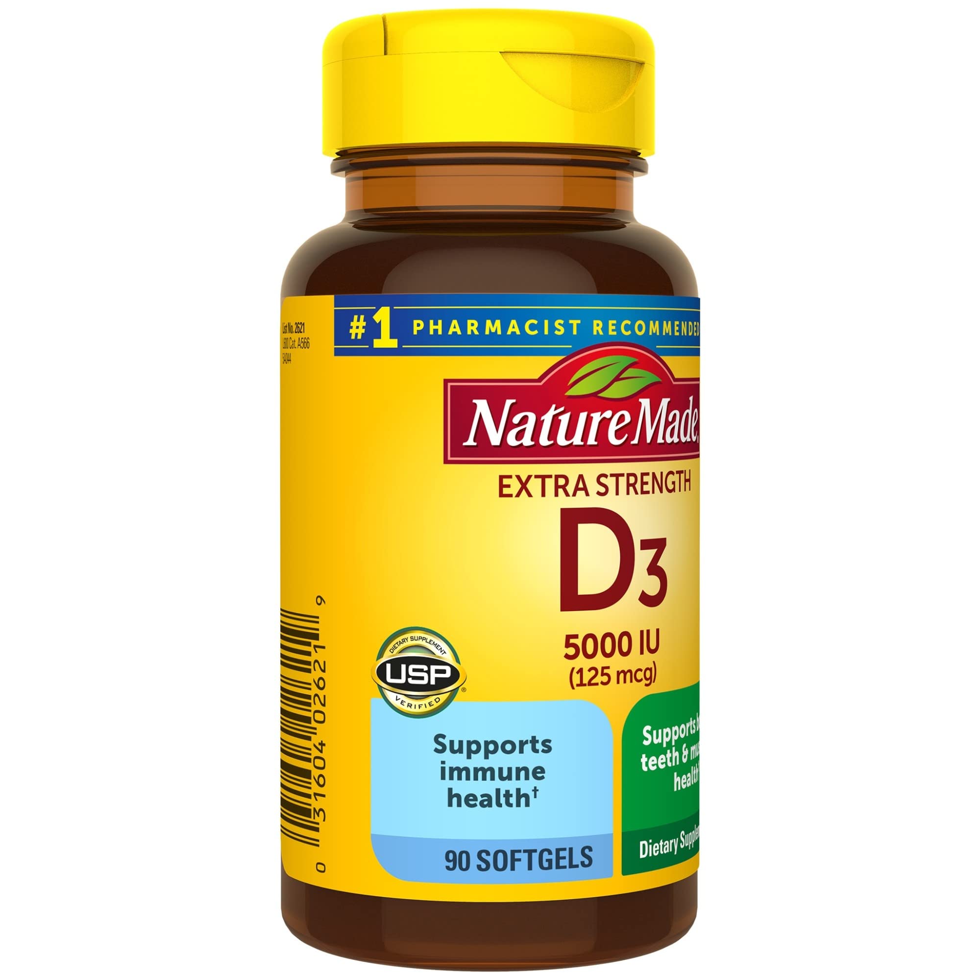 Foto 7 | Suplemento Nature Made de Vitamina D3 5000 Ui 90 Cápsulas - Venta Internacional