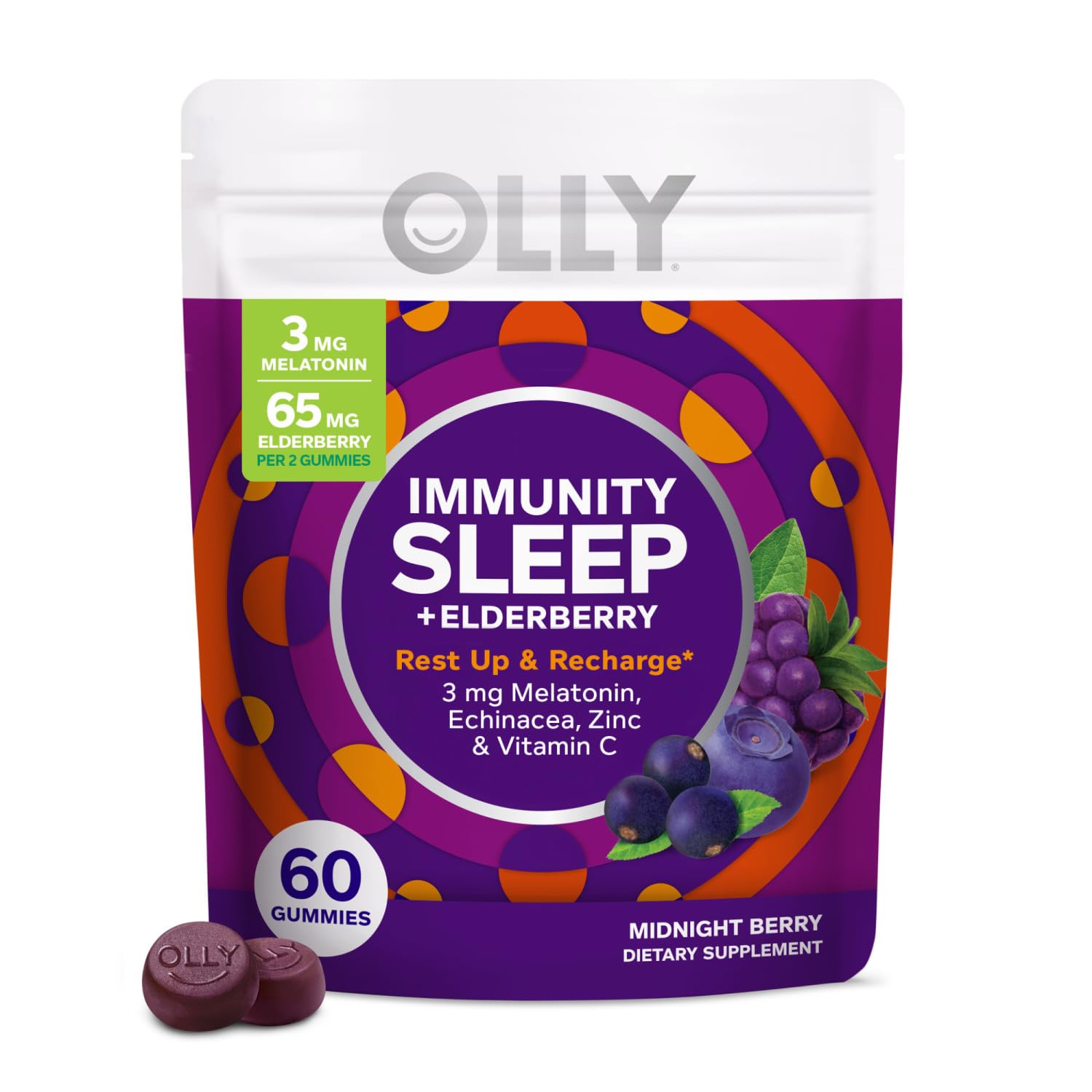 Foto 2 pulgar | Suplemento Gomoso Olly Immunity Sleep 60 Unidades con Melatonina - Venta Internacional