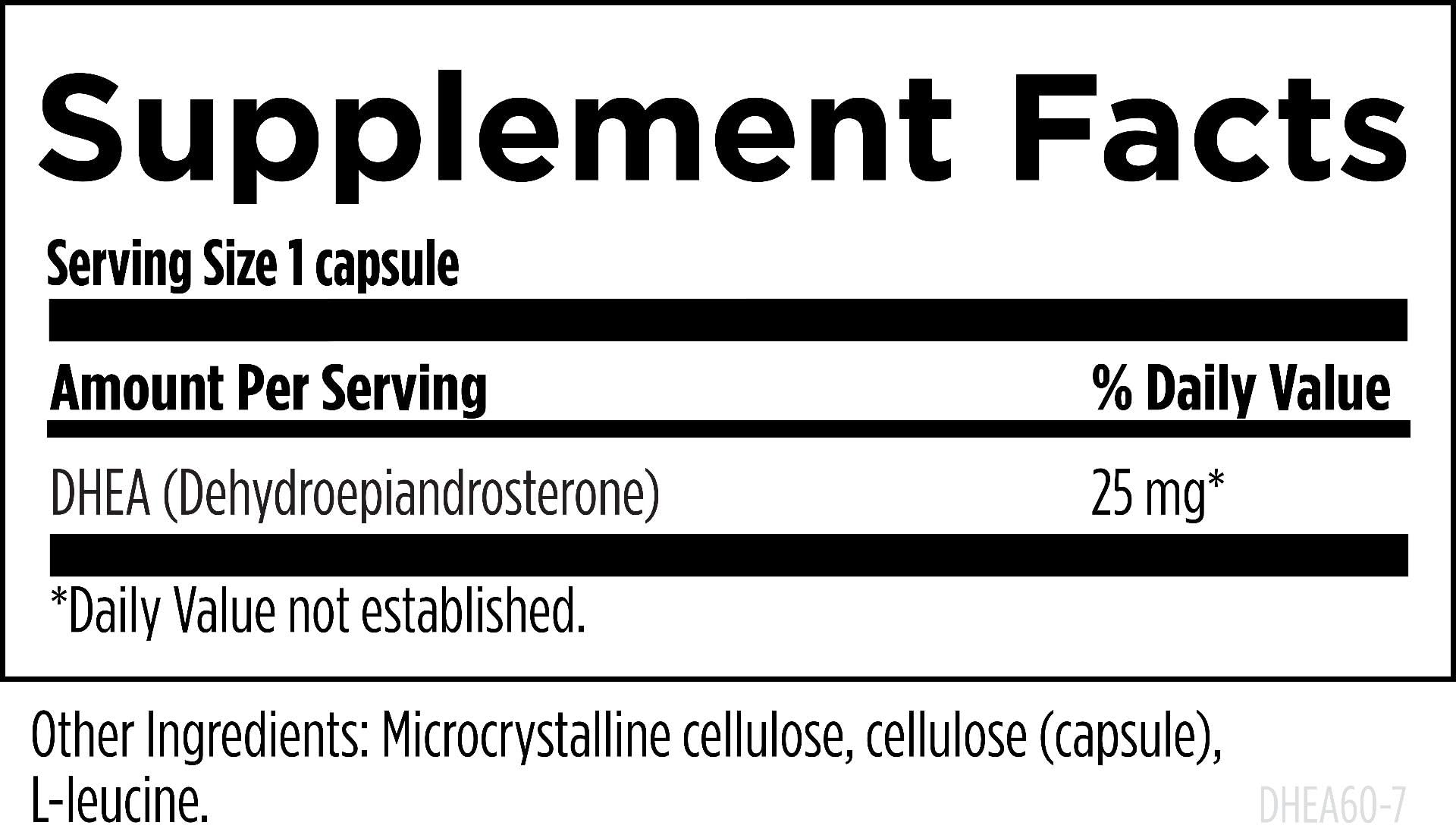 Foto 5 pulgar | Suplemento Designs For Health DHEA 25 mg para Hombres y Mujeres 60 Cápsulas - Venta Internacional