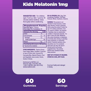 Foto 6 | Suplemento Natrol Kids de Melatonina 1 mg Gomitas para Dormir 60 Gomitas - Venta Internacional