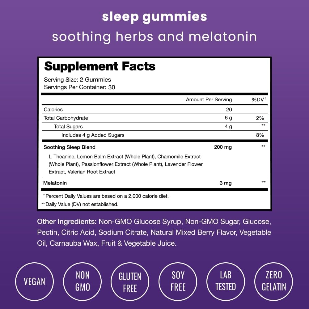Foto 3 pulgar | Gomitas para Dormir Nutrachamps Melatonina 120 Gomitas - Venta Internacional
