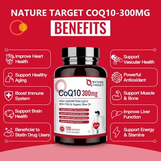 Foto 4 | Suplemento Nature Target Coq10 de 120 Tabletas-Venta Internacional