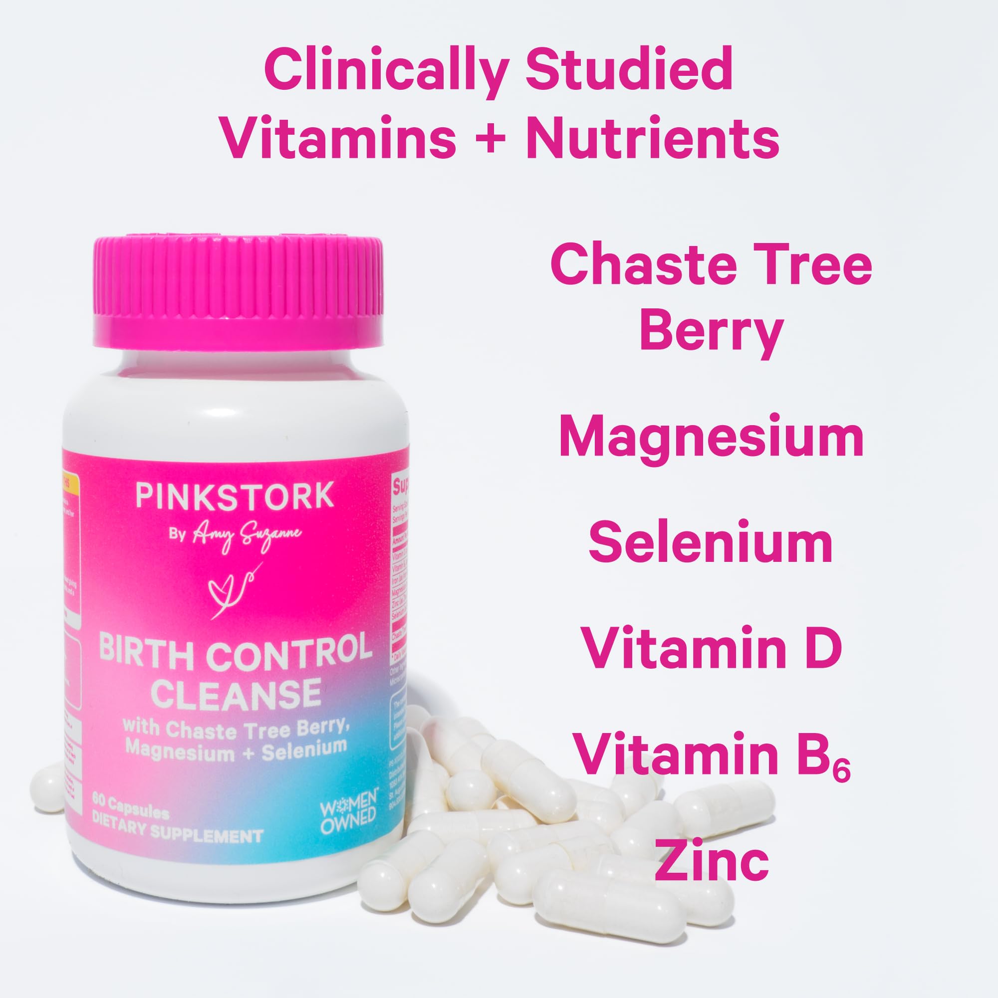 Foto 3 pulgar | Suplemento de Fertilidad Pink Stork Birth Control Cleanse 60 Cápsulas - Venta Internacional