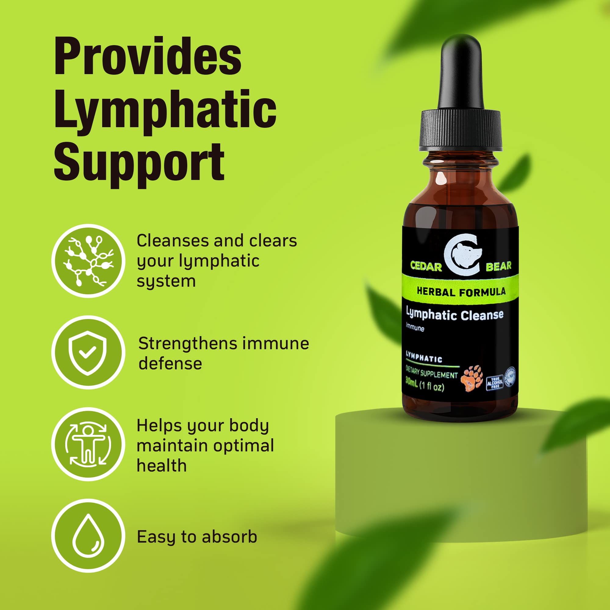 Foto 7 pulgar | Suplemento Cedar Bear Lymphatic Cleanse Apoyo Inmunológico 30 Ml - Venta Internacional