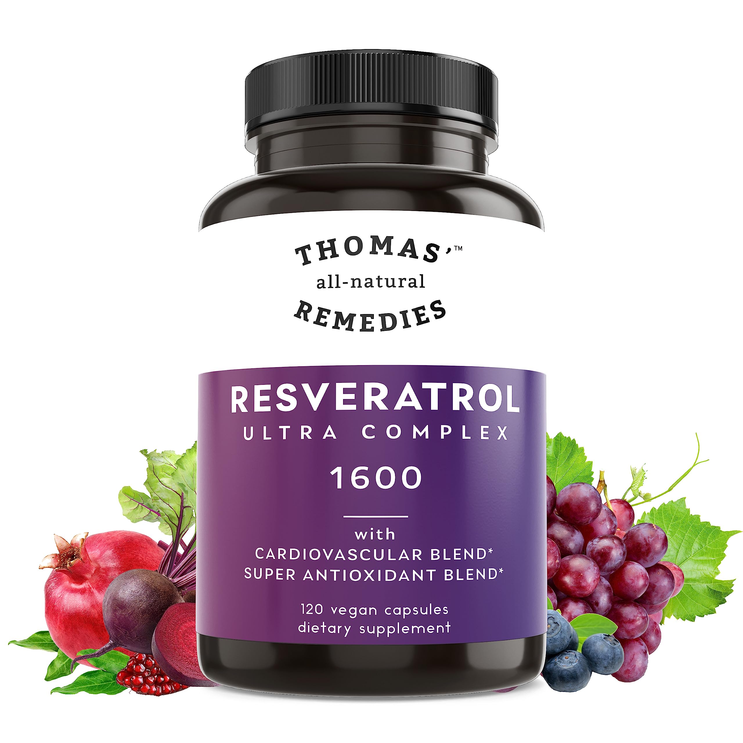 Foto 1 | Suplemento Thomas' All-natural Remedies Resveratrol de 120 Cápsulas-Venta Internacional