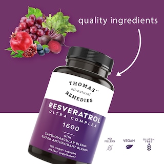 Foto 2 | Suplemento Thomas' All-natural Remedies Resveratrol de 120 Cápsulas-Venta Internacional