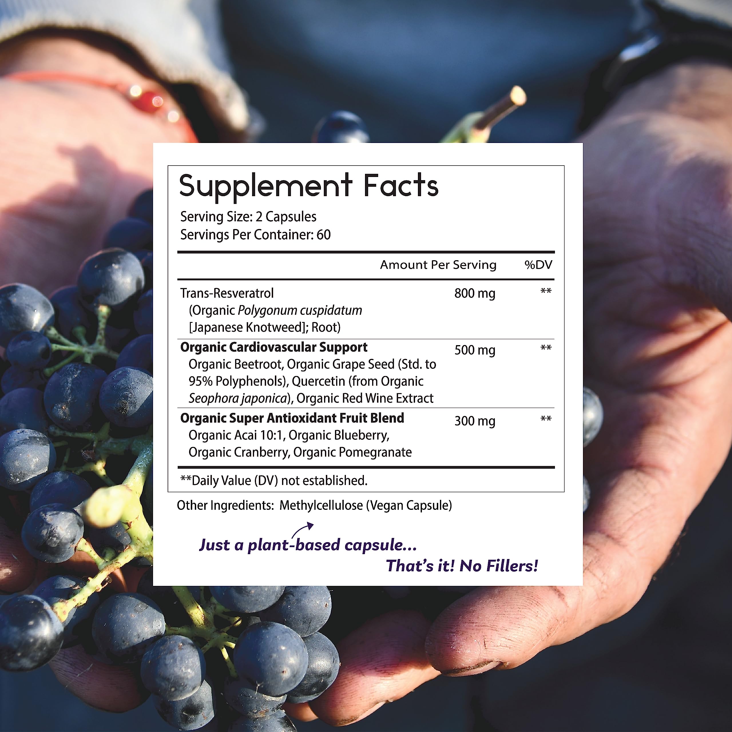 Foto 4 | Suplemento Thomas' All-natural Remedies Resveratrol de 120 Cápsulas-Venta Internacional