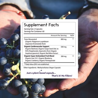 Foto 4 | Suplemento Thomas' All-natural Remedies Resveratrol de 120 Cápsulas-Venta Internacional