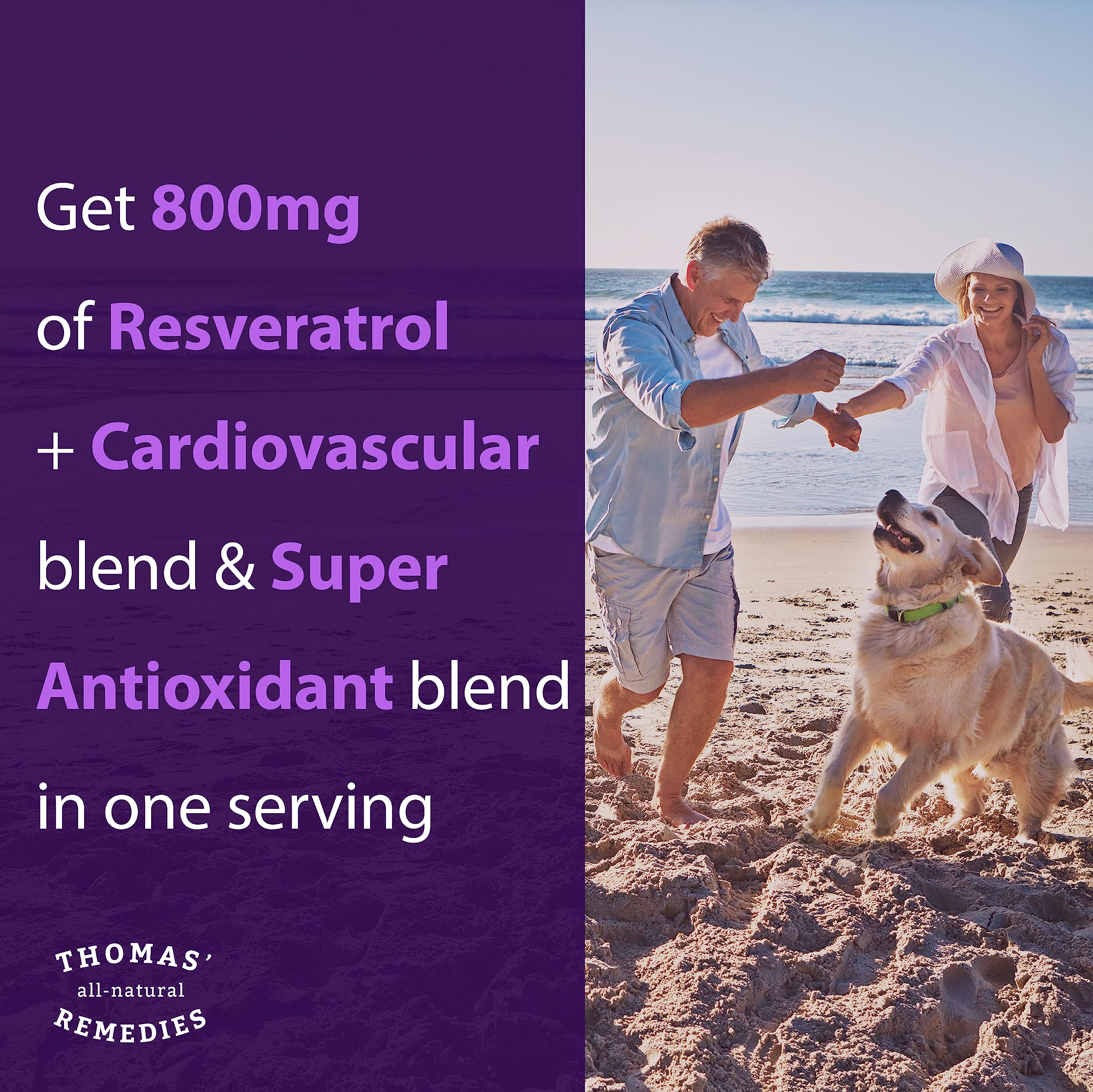 Foto 5 | Suplemento Thomas' All-natural Remedies Resveratrol de 120 Cápsulas-Venta Internacional