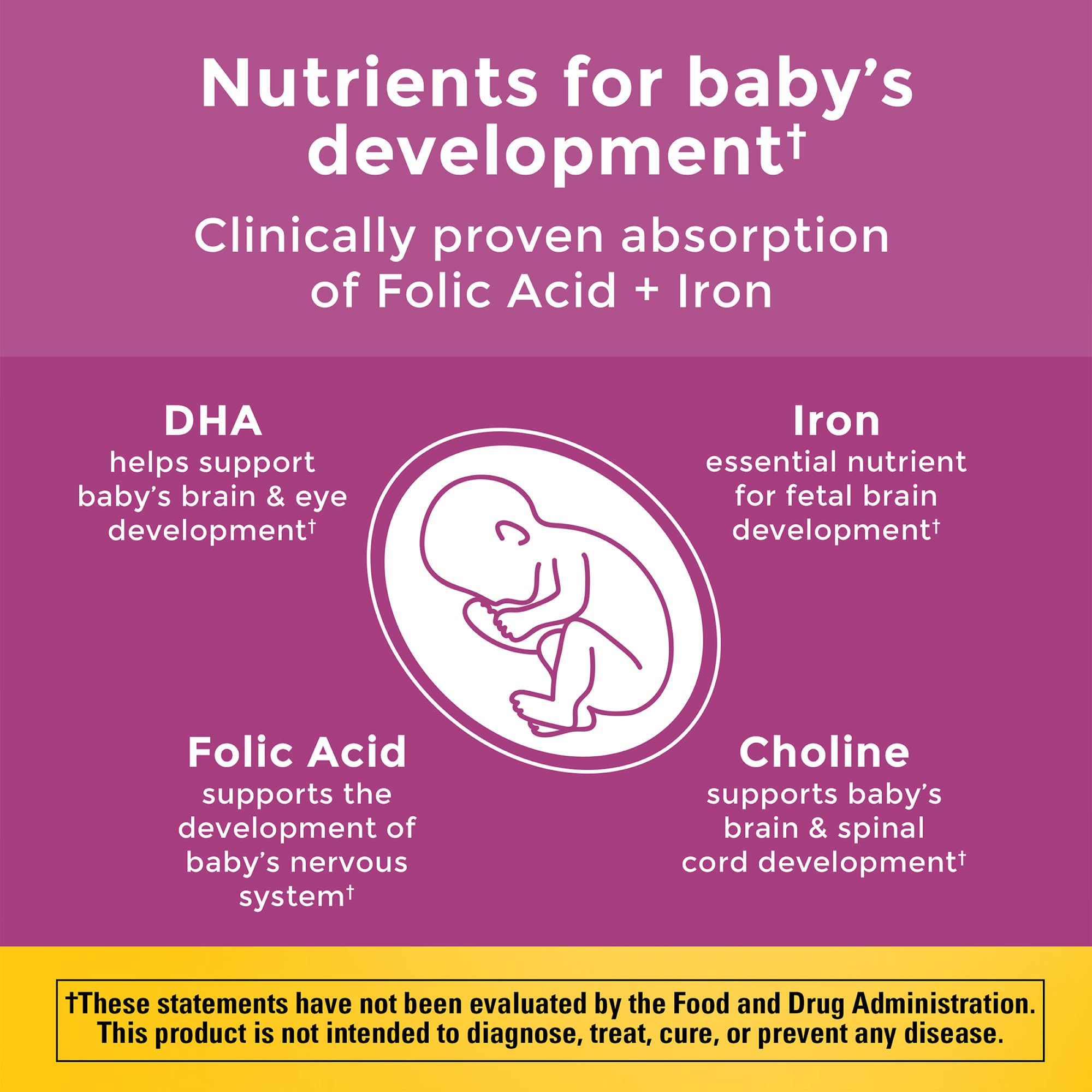 Foto 3 pulgar | Vitamina Prenatal+colina Nature Made - Venta Internacional