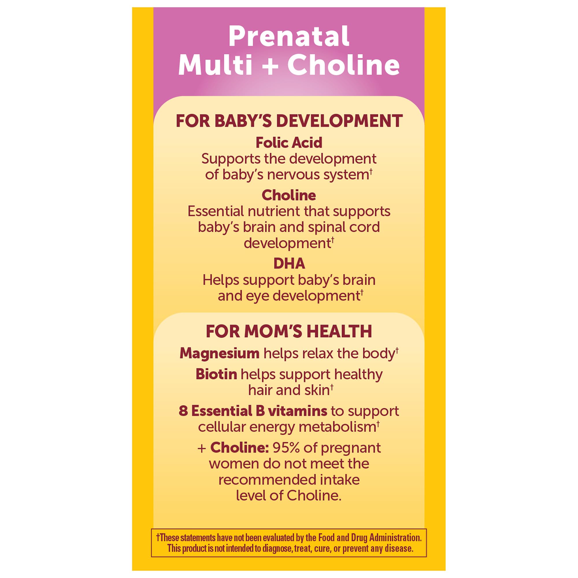 Foto 8 pulgar | Vitamina Prenatal+colina Nature Made - Venta Internacional