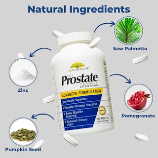 Foto 5 | Suplementos para la Próstata Real Health The Prostate Formula 270 Unidades - Venta Internacional