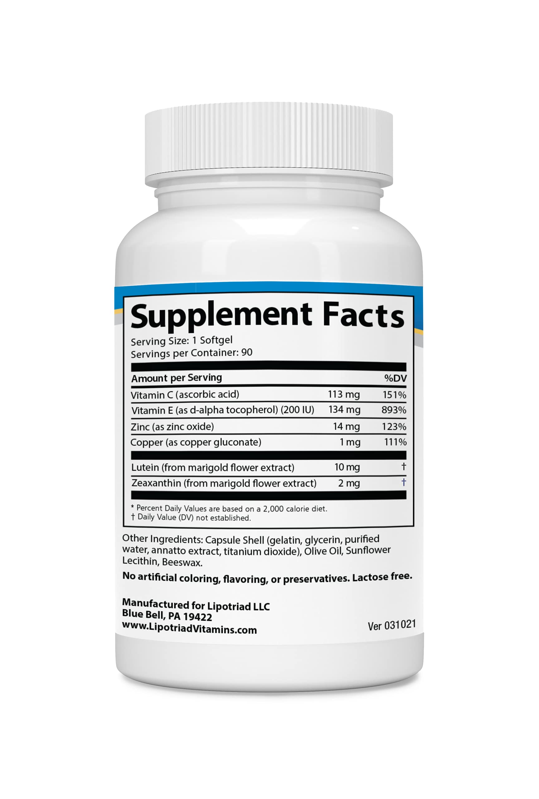 Foto 3 pulgar | Suplemento Lipotriad Visionary Eye Vitamin 90 Cápsulas - Venta Internacional