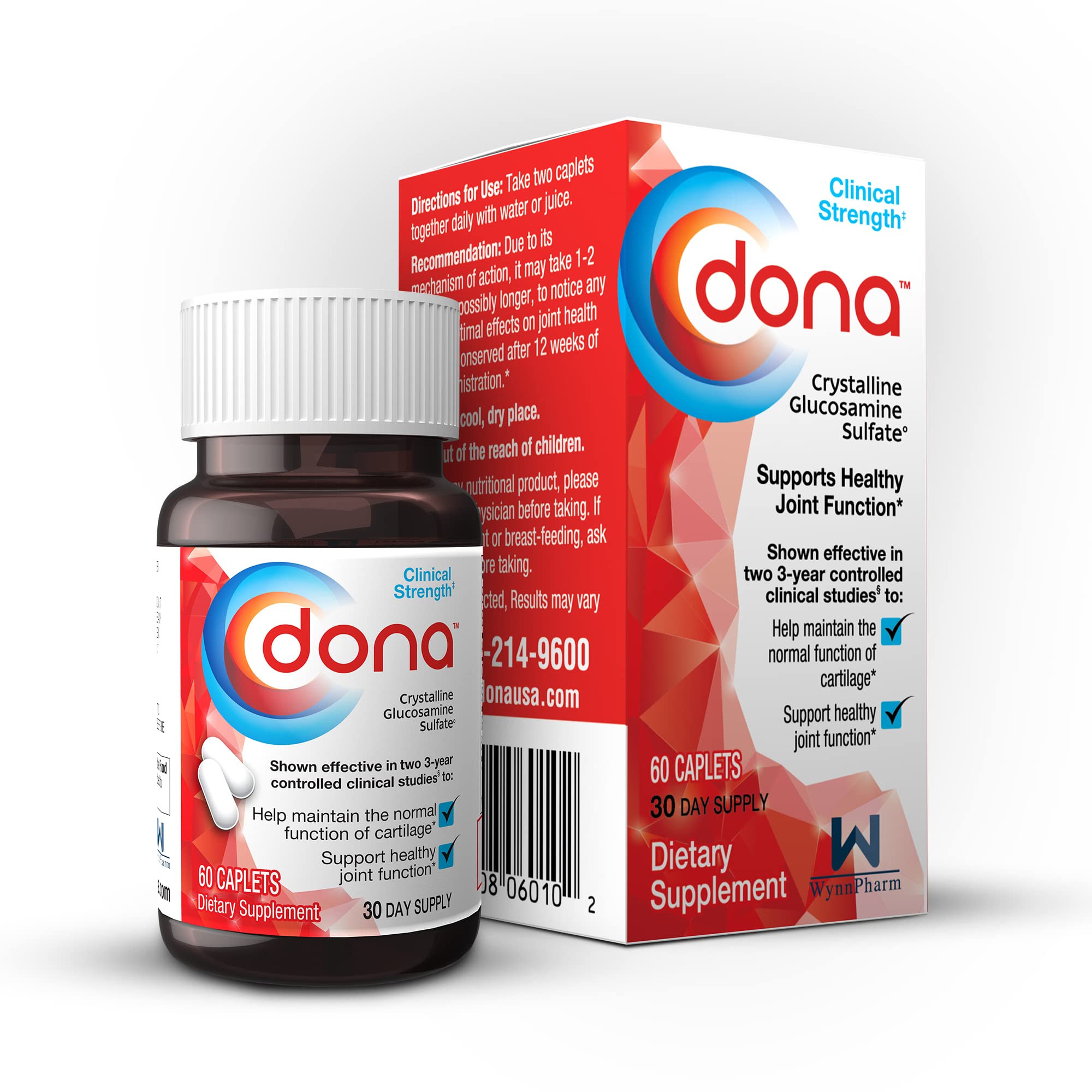 Foto 3 pulgar | Suplemento de Sulfato De Glucosamina Cristalino Dona 750 Mg 60 Unidades - Venta Internacional