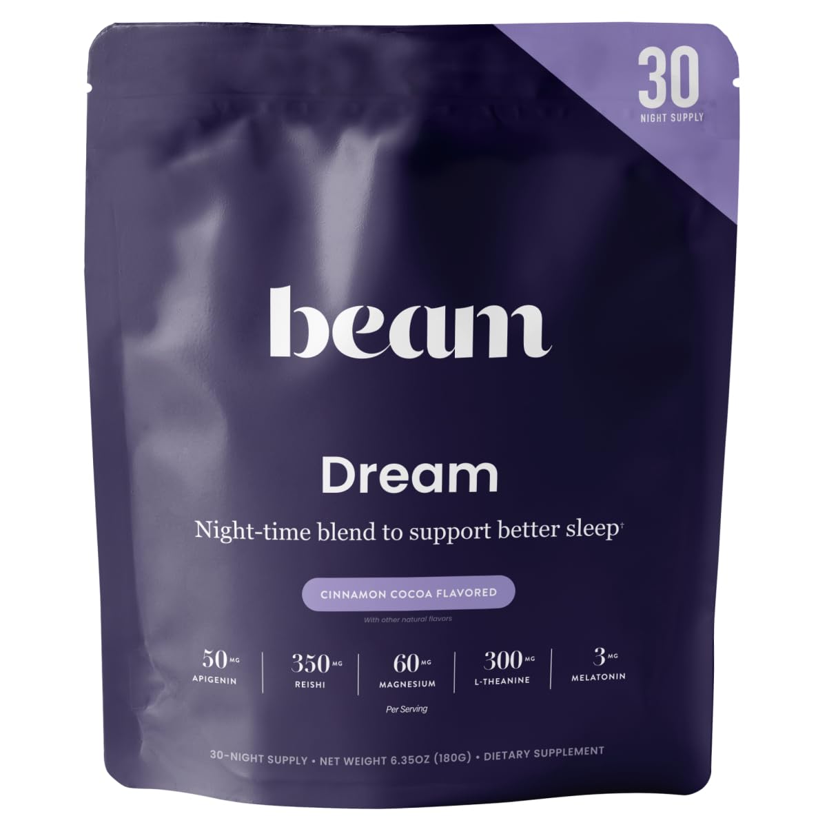 Foto 2 pulgar | Suplemento Beam Dream Sleep Powder con L-teanina y Magnesio - Venta Internacional