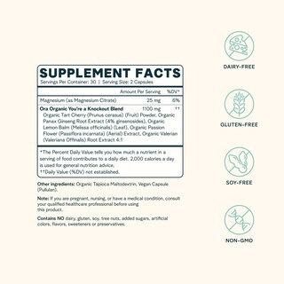 Foto 4 | Suplemento para Dormir Ora Organic Natural 60 Cápsulas - Venta Internacional