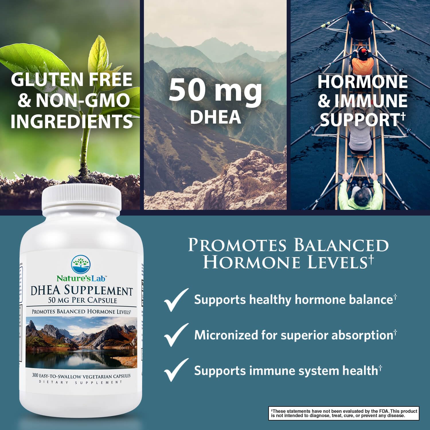Foto 4 pulgar | Suplemento Nature's Lab Dhea 50 mg 300 Cápsulas - Venta Internacional