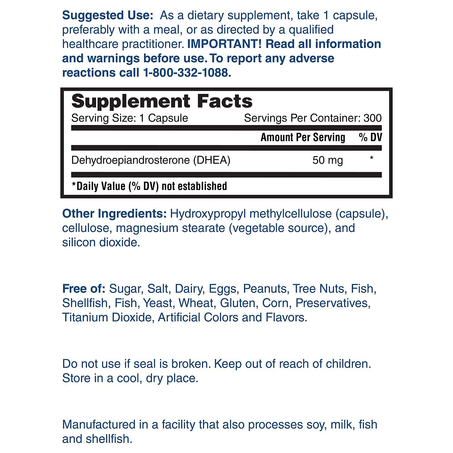 Foto 6 pulgar | Suplemento Nature's Lab Dhea 50 mg 300 Cápsulas - Venta Internacional
