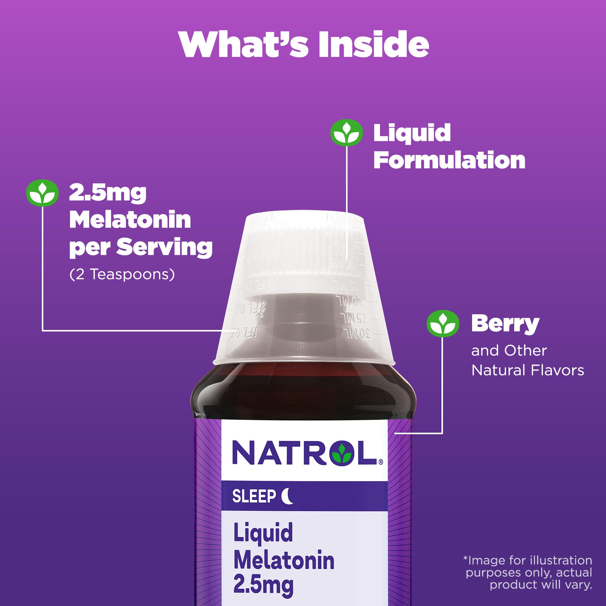 Foto 4 pulgar | Suplemento Natrol Liquid Melatonin 2.5 mg Berry 237 ml - Venta Internacional
