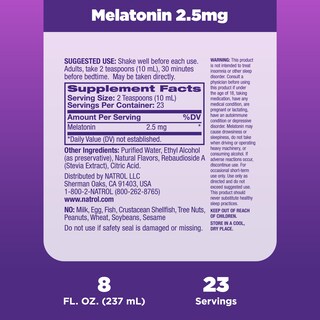 Foto 5 | Suplemento Natrol Liquid Melatonin 2.5 mg Berry 237 ml - Venta Internacional