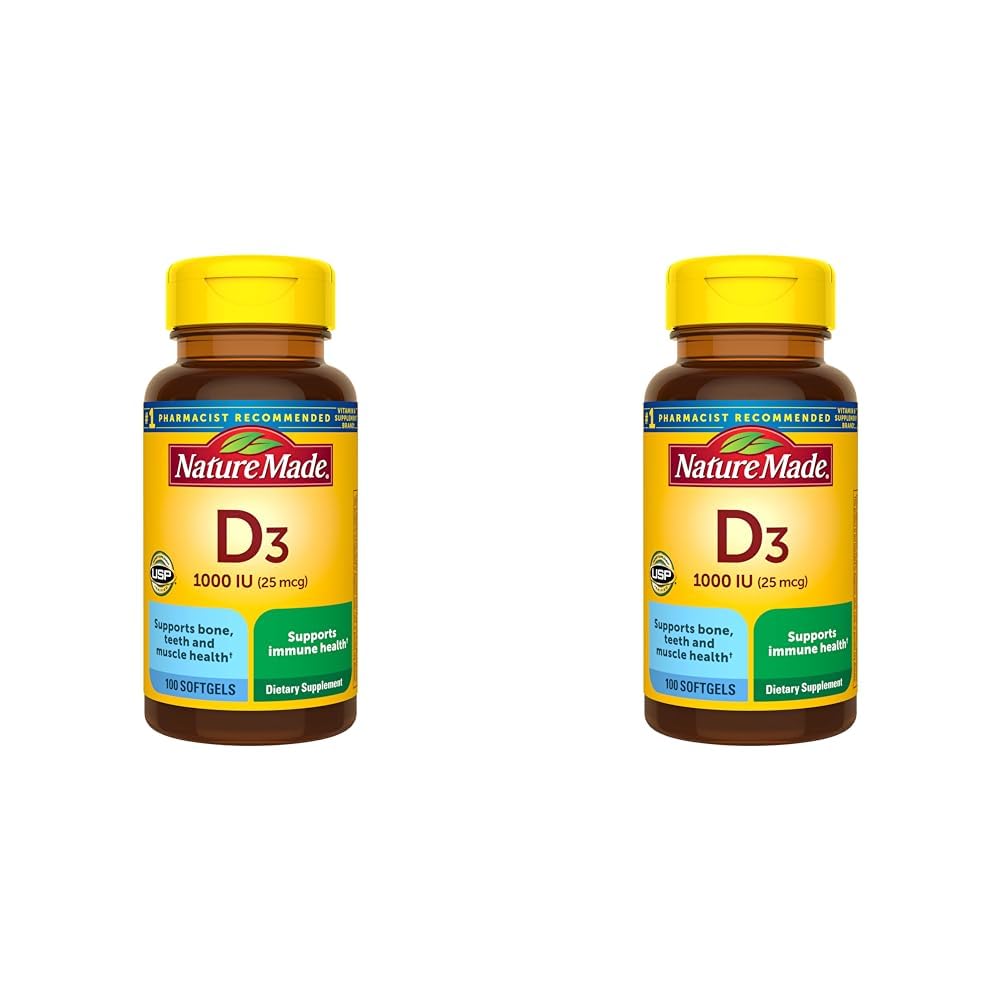 Foto 2 pulgar | Suplemento Nature Made De Vitamina D3 2 Piezas de 100 Tabletas-Venta Internacional