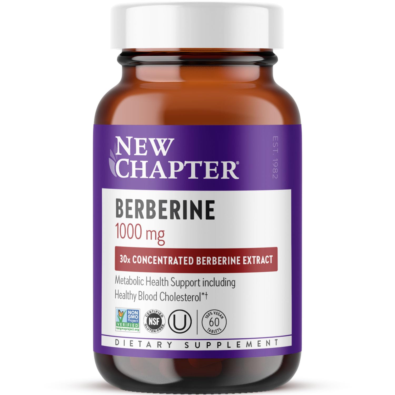 Foto 2 pulgar | Suplemento New Chapter Berberine 1000 Mg 60 Cápsulas Veganas - Venta Internacional.