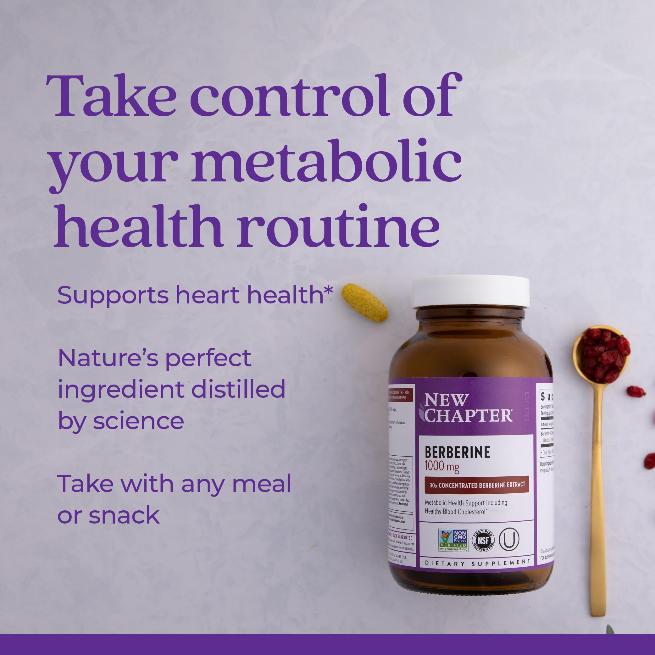 Foto 5 pulgar | Suplemento New Chapter Berberine 1000 Mg 60 Cápsulas Veganas - Venta Internacional.
