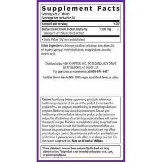 Foto 6 | Suplemento New Chapter Berberine 1000 Mg 60 Cápsulas Veganas - Venta Internacional.