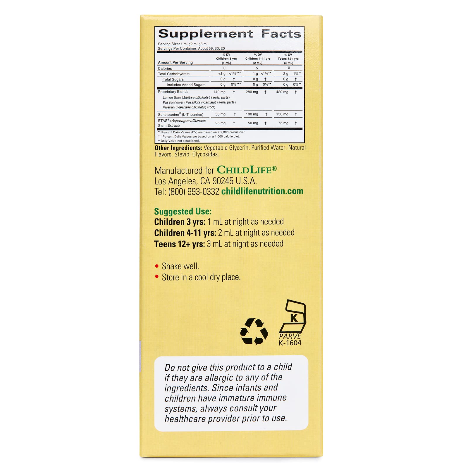 Foto 3 pulgar | Melatonina Childlife Essentials Sleep Essential 59 Ml - Venta Internacional