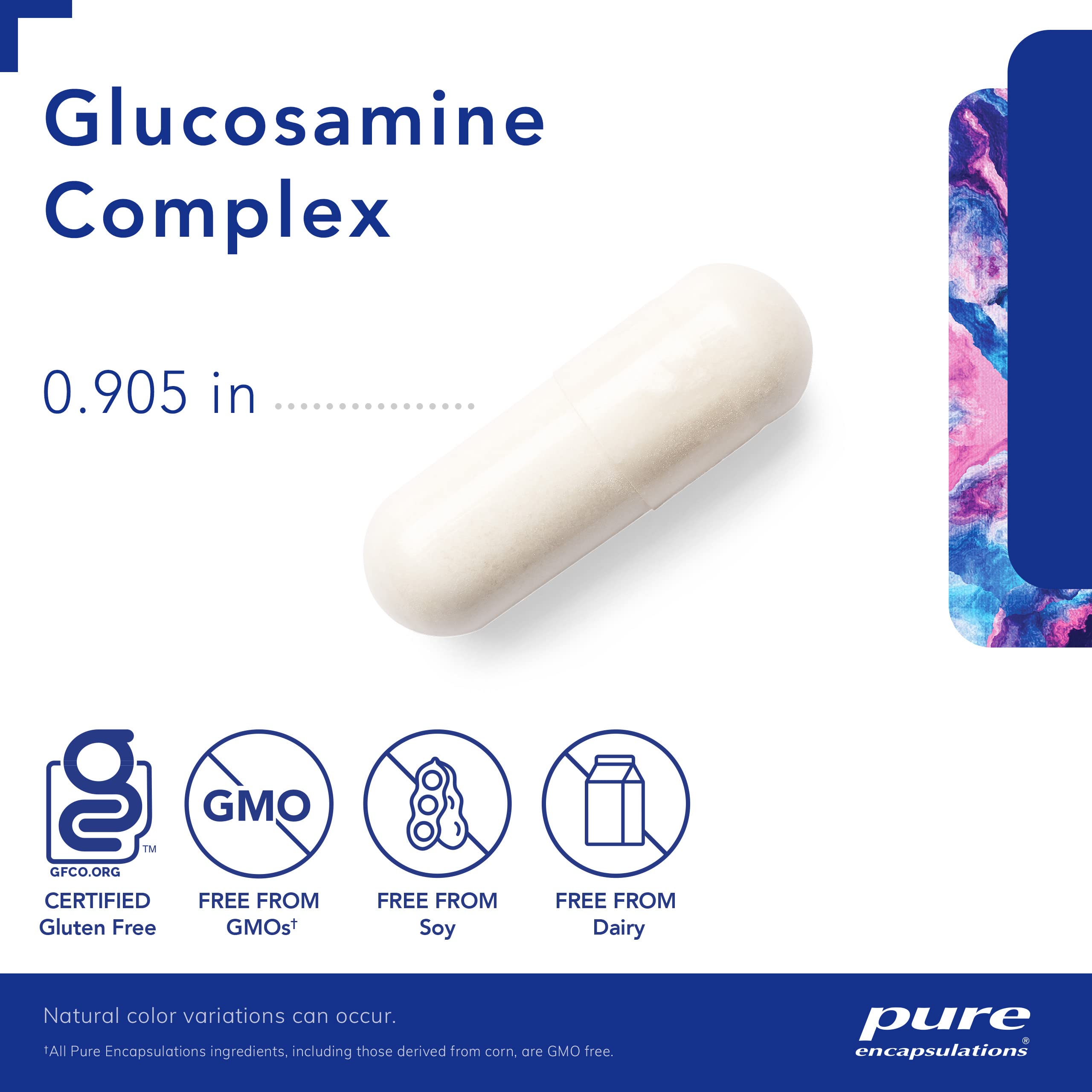 Foto 3 | Complejo de Glucosamina Supplement Pure Encapsulations 180 Cápsulas - Venta Internacional