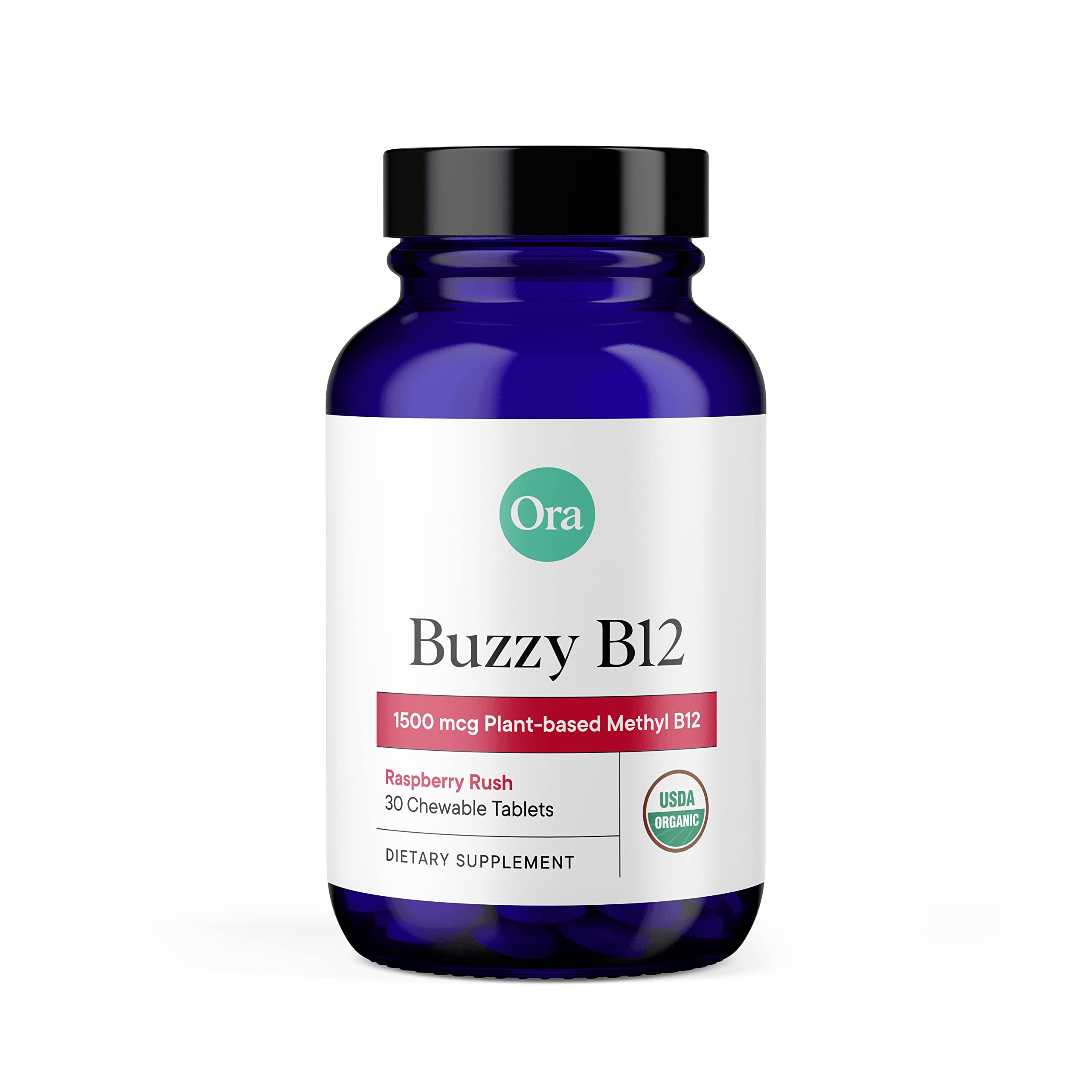 Foto 2 pulgar | Supplement Ora Organic Buzzy B12 1500 mcg Sabor Frambuesa 30 Tabletas - Venta Internacional