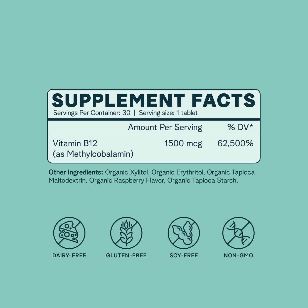 Foto 6 pulgar | Supplement Ora Organic Buzzy B12 1500 mcg Sabor Frambuesa 30 Tabletas - Venta Internacional