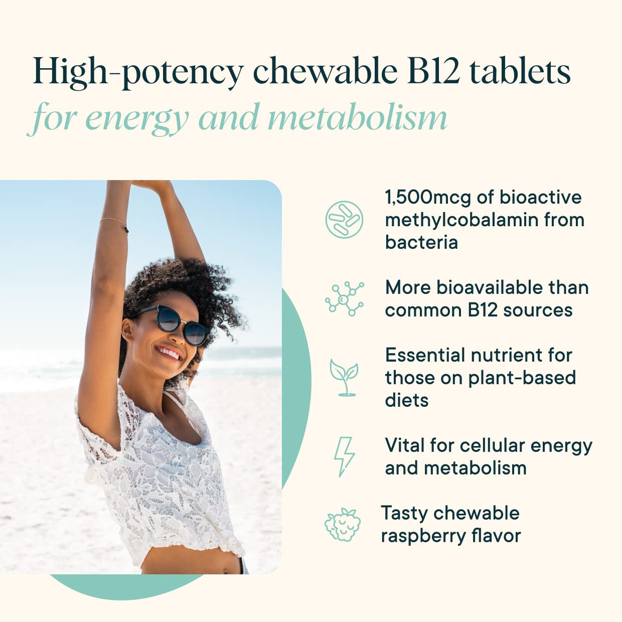 Foto 6 | Supplement Ora Organic Buzzy B12 1500 mcg Sabor Frambuesa 30 Tabletas - Venta Internacional