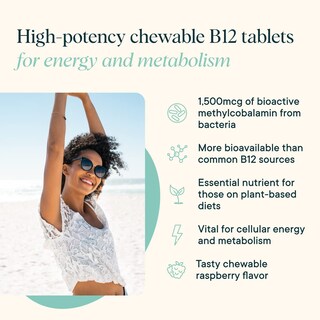 Foto 6 | Supplement Ora Organic Buzzy B12 1500 mcg Sabor Frambuesa 30 Tabletas - Venta Internacional