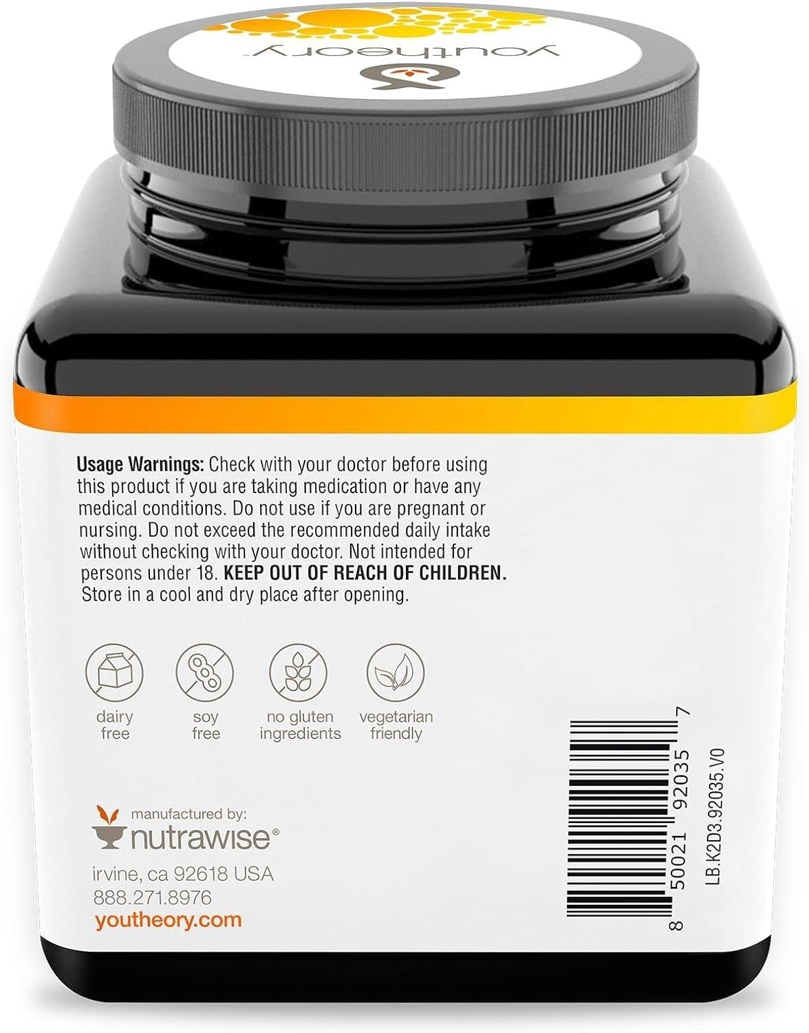 Foto 6 pulgar | Suplemento Youtheory K2 D3 para la Salud Ósea y Cardíaca 60 Cápsulas - Venta Internacional