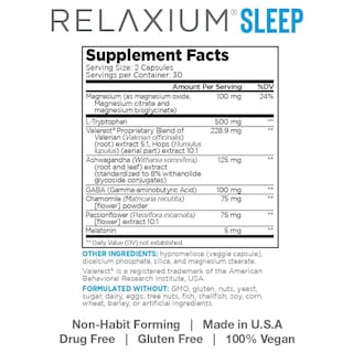 Foto 2 | Melatonina y Magnesio Relaxium Sleep 60 Cápsulas - Venta Internacional