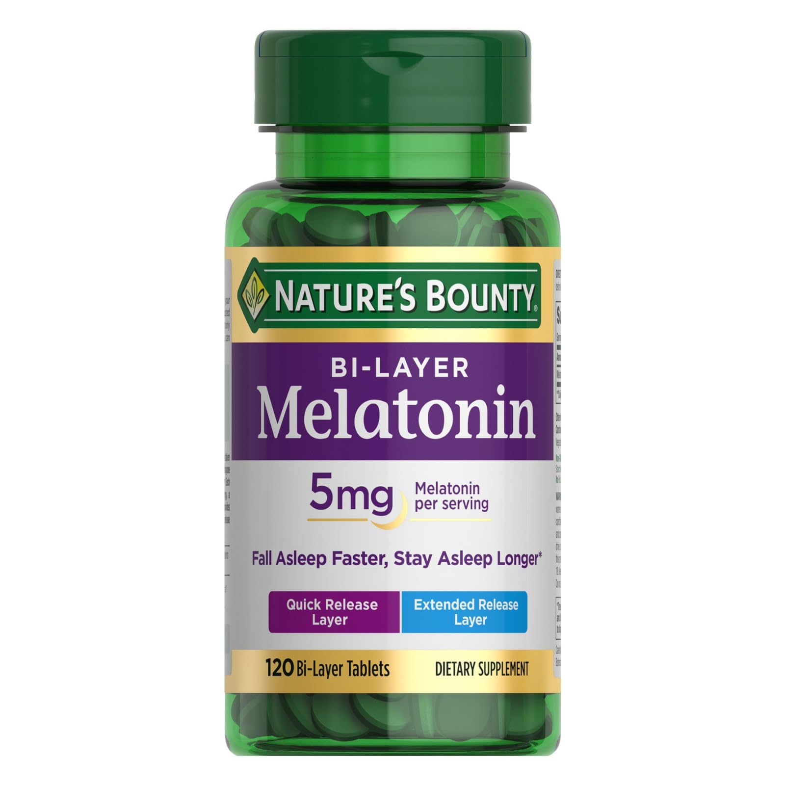 Foto 2 pulgar | Suplemento Para Dormir Nature's Bounty Melatonina 5 Mg 120 Comprimidos - Venta Internacional