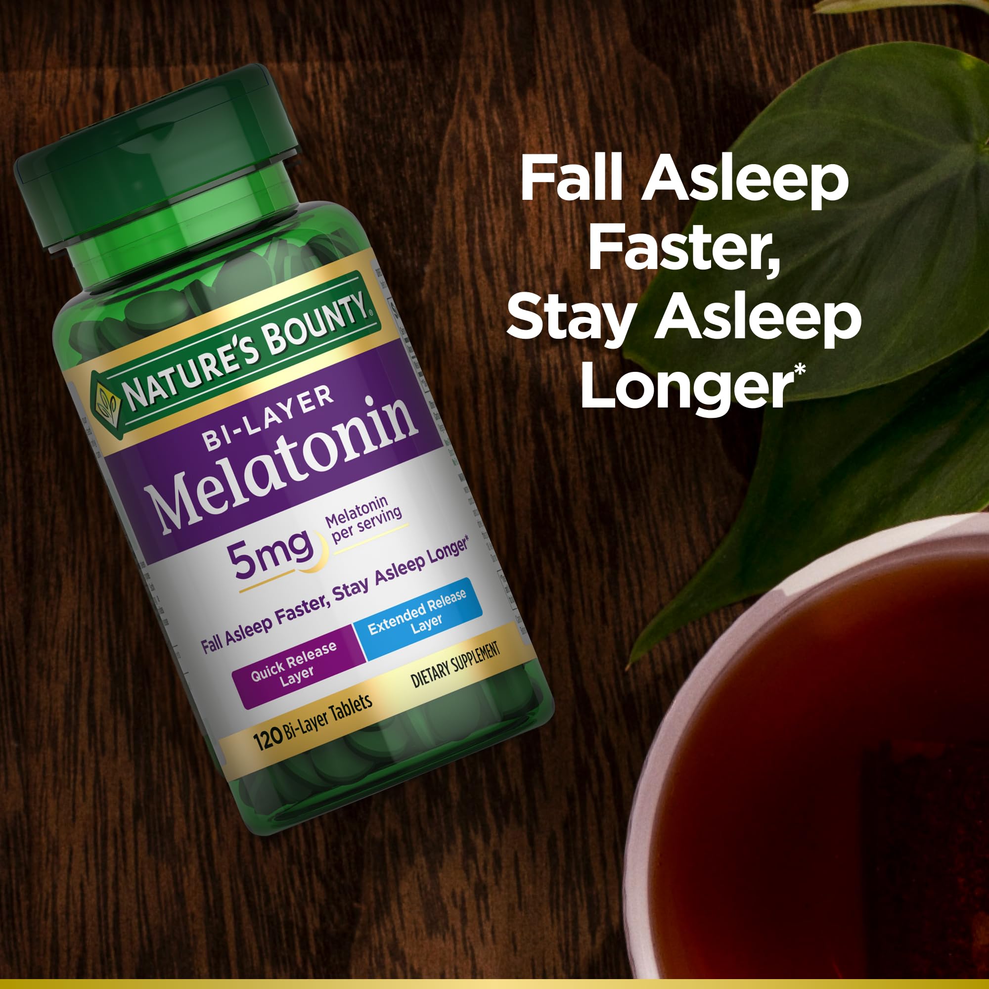 Foto 5 pulgar | Suplemento Para Dormir Nature's Bounty Melatonina 5 Mg 120 Comprimidos - Venta Internacional