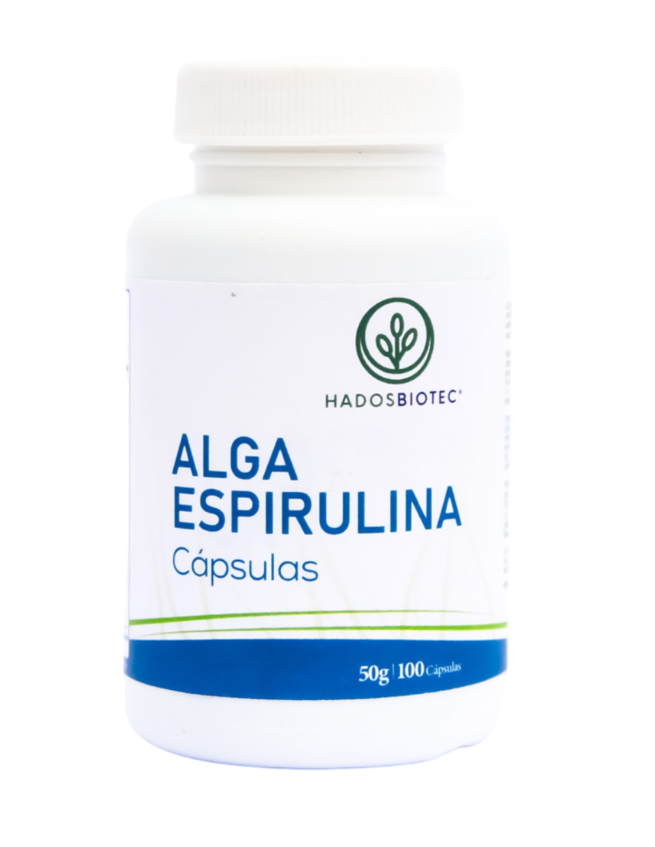 Foto 2 pulgar | Alga Espirulina Cápsulas Hadosbiotec 100 Cápsulas 50 Gr Ingredientes Naturales 100% Alga Espirulina Maxima Sin