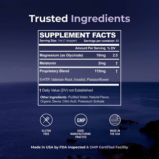 Foto 3 | Gotas de Melatonina Sleep Aid Ultra6 Nutrition con Raíz de Valeriana - Venta Internacional