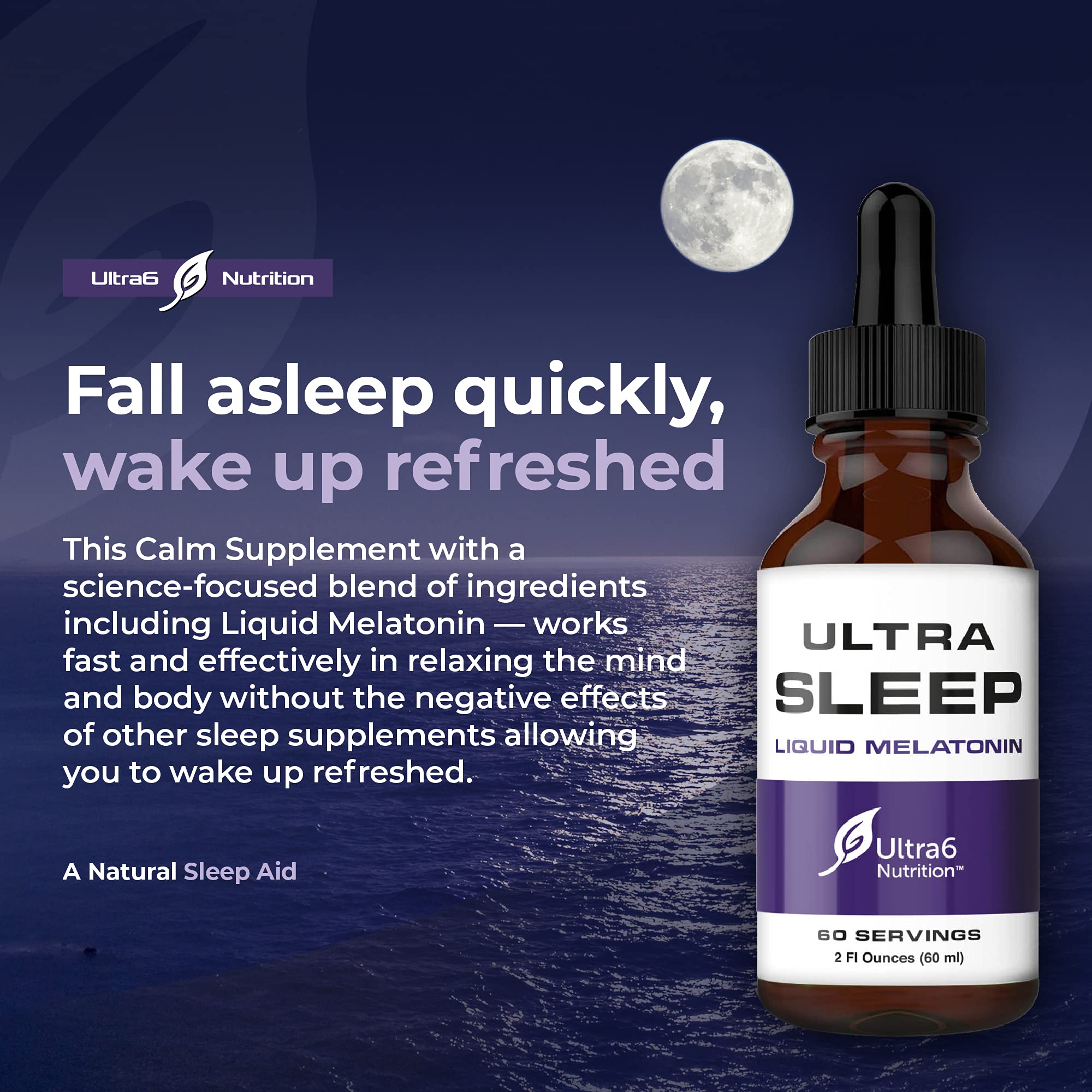 Foto 5 pulgar | Gotas de Melatonina Sleep Aid Ultra6 Nutrition con Raíz de Valeriana - Venta Internacional
