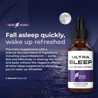 Foto 4 | Gotas de Melatonina Sleep Aid Ultra6 Nutrition con Raíz de Valeriana - Venta Internacional