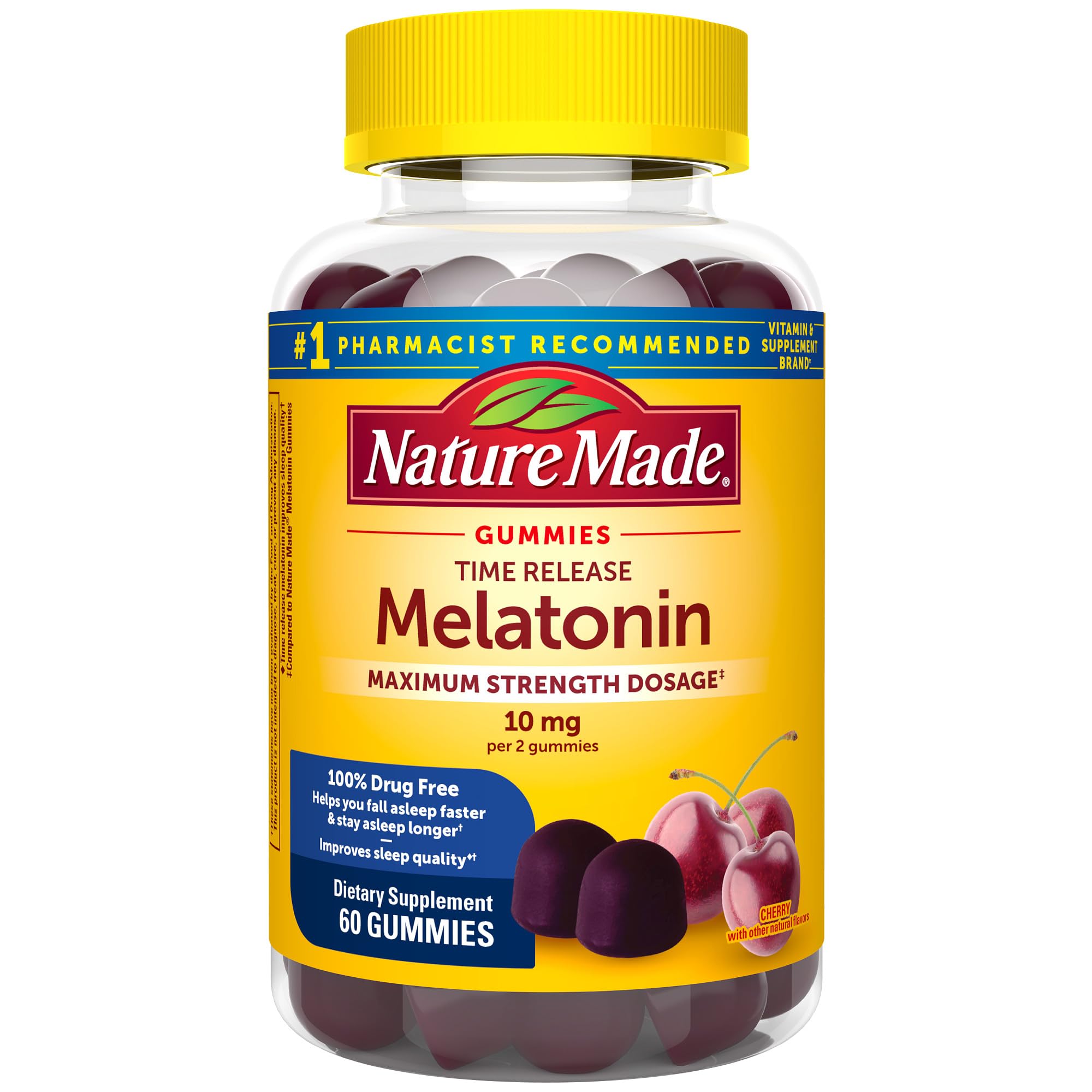 Foto 2 pulgar | Gomitas de Melatonina Sleep Aid Nature Made 60 Unidades - Venta Internacional