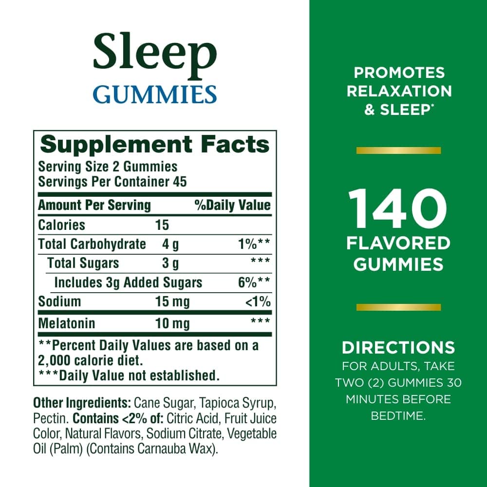 Foto 3 pulgar | Suplemento Para Dormir Nature's Bounty Gomitas Melatonina 10 Mg 140 Unidades - Venta Internacional