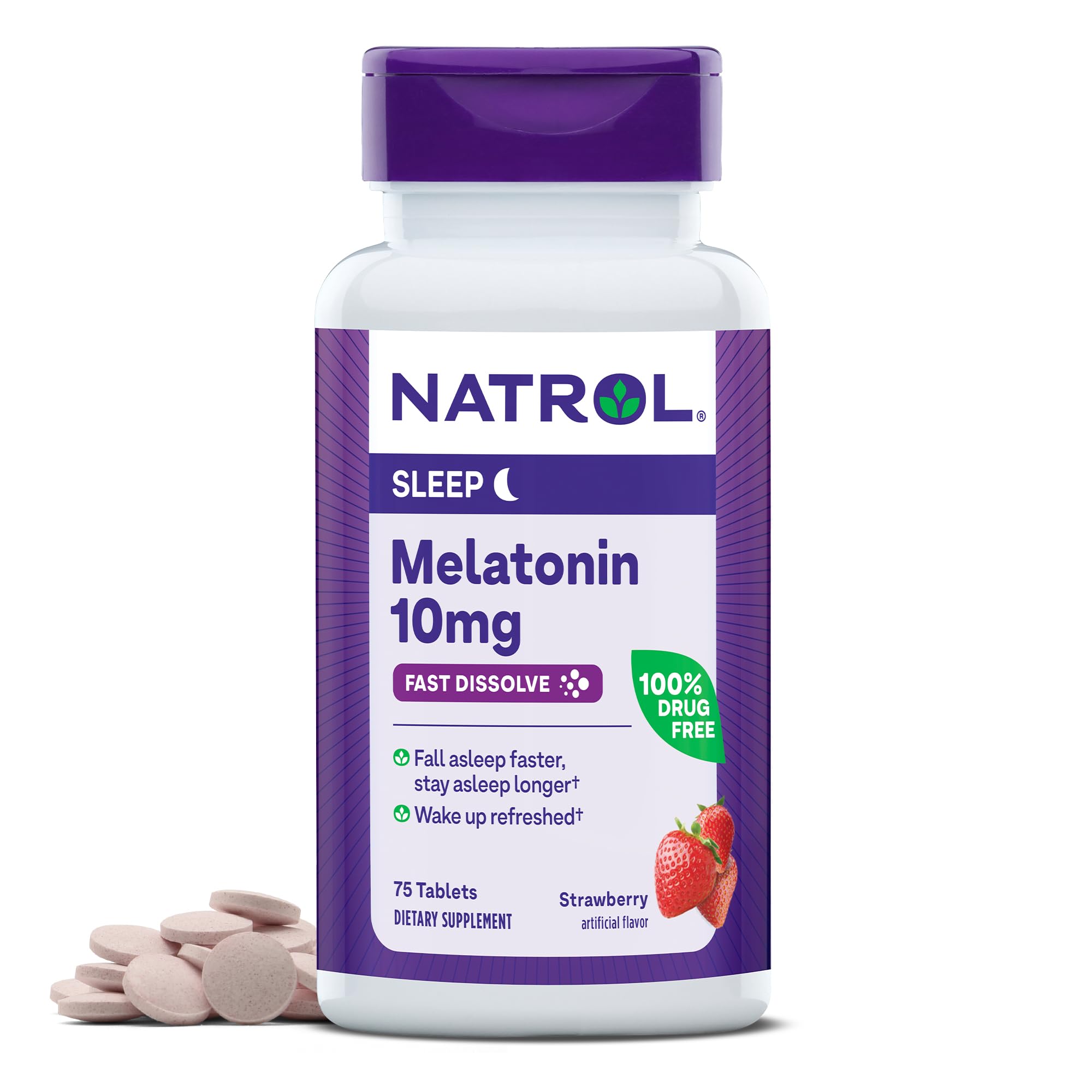 Foto 2 pulgar | Suplementos de Melatonina Natrol Fast Dissolve 10 mg 75 Comprimidos - Venta Internacional