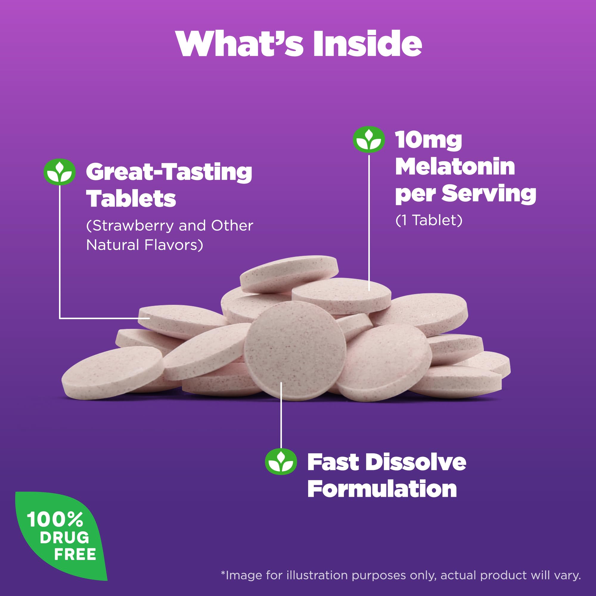 Foto 4 pulgar | Suplementos de Melatonina Natrol Fast Dissolve 10 mg 75 Comprimidos - Venta Internacional