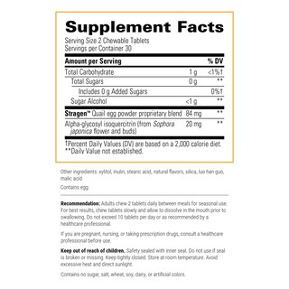 Foto 2 | Complemento Integrative Therapeutics Allqlear Seasonal Support 60 Tabletas Masticables - Venta Internacional